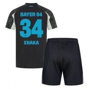 Bayer Leverkusen Granit Xhaka #34 Tredje Kläder Barn 2024-25 Kortärmad (+ Korta byxor)